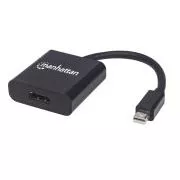 MANHATTAN Adapter mini DP na HDMI, aktívny, čierna