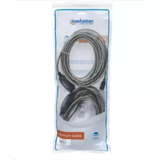 MANHATTAN Kábel USB-A na USB-B, 15m, čierna MANHATTAN Kábel USB-A na USB-B, 15m, čierna