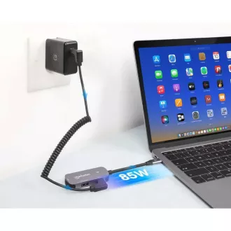 MANHATTAN Dokovacia stanica USB-C 3v1, 1xHDMI, 1xUSB-C, 1xUSB, sivá