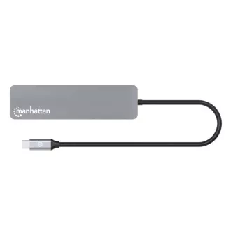 MANHATTAN Dokovacia stanica USB-C 7v1, 1xHDMI, 2xUSB-C, 2xUSB, čítačka SD kariet, sivá MANHATTAN Dokovacia stanica USB-C 7v1, 1xHDMI, 2xUSB-C, 2xUSB, čítačka SD kariet, sivá