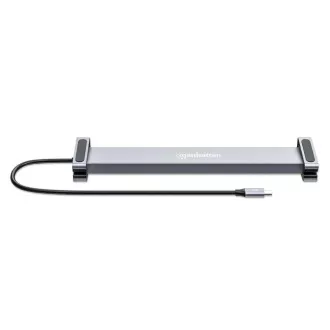 MANHATTAN Dokovacia stanica USB-C 10v1, 2xHDMI, 2xUSB-C, 3xUSB, 1xRJ45, čítačka SD kariet, sivá MANHATTAN Dokovacia stanica USB-C 10v1, 2xHDMI, 2xUSB-C, 3xUSB, 1xRJ45, čítačka SD kariet, sivá