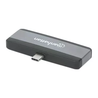 MANHATTAN Dokovacia stanica USB-C 4v1, 1xHDMI, 1xUSB-C, 1xUSB, 1x3.5mm, sivá