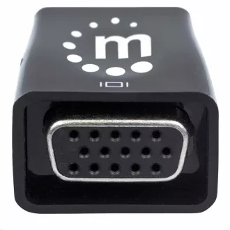 Manhattan adaptér HDMI na VGA, Micro Converter, HDMI Male na VGA Female, audio, čierna