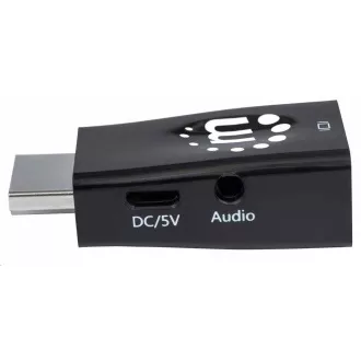 Manhattan adaptér HDMI na VGA, Micro Converter, HDMI Male na VGA Female, audio, čierna
