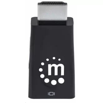 Manhattan adaptér HDMI na VGA, Micro Converter, HDMI Male na VGA Female, audio, čierna
