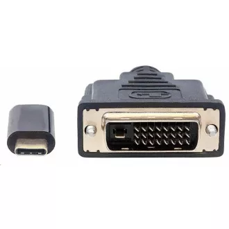 Manhattan kábel USB-C na DVI, 2m, čierna