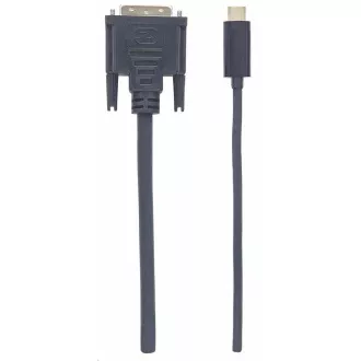 Manhattan kábel USB-C na DVI, 2m, čierna
