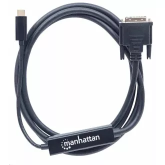 Manhattan kábel USB-C na DVI, 2m, čierna