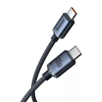 Baseus Crystal Shine Series nabíjací / dátový kábel USB-C / USB-C 100W 1, 2m, čierna Baseus Crystal Shine Series nabíjací / dátový kábel USB-C / USB-C 100W 1, 2m, čierna