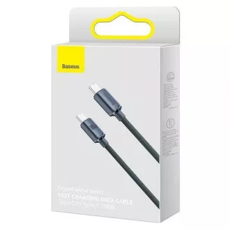 Baseus Crystal Shine Series nabíjací / dátový kábel USB-C / USB-C 100W 1, 2m, čierna Baseus Crystal Shine Series nabíjací / dátový kábel USB-C / USB-C 100W 1, 2m, čierna
