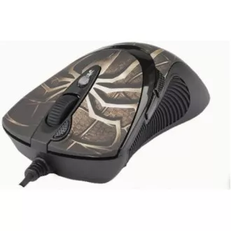 A4tech XL-747H, herná myš, ANTI-VIBRATE, 3600DPI, motív pavúk hnedý