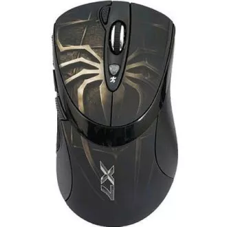 A4tech XL-747H, herná myš, ANTI-VIBRATE, 3600DPI, motív pavúk hnedý