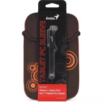 GENIUS GS-701P, bundle púzdro na 7" Tablet PC čierne + dotykové pero modré