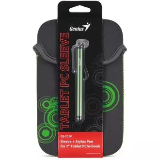 GENIUS GS-701P, bundle púzdro na 7" Tablet PC čierne + dotykové pero modré