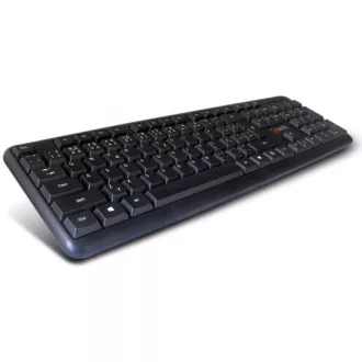 C-TECH klávesnica KB-102 PS/2, slim, black, SK/SK