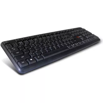 C-TECH klávesnica KB-102 PS/2, slim, black, SK/SK