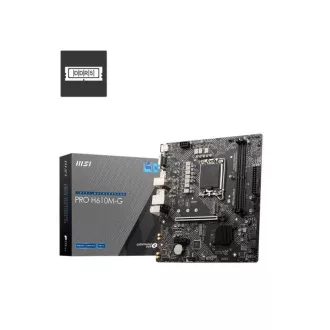 MSI MB Sc LGA1700 PRE H610M-G, Intel H610, 2xDDR5, 1xDP, 1xHDMI, 1xVGA, mATX