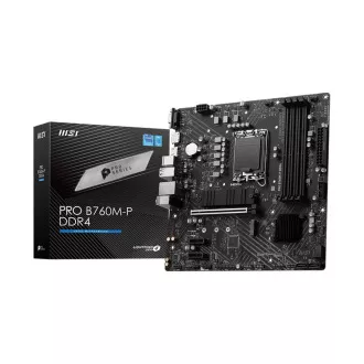 MSI MB Sc LGA1700 PRE B760M-P DDR4, Intel B760, 4xDDR4, 1xDP, 1xHDMI, 1xVGA, mATX
