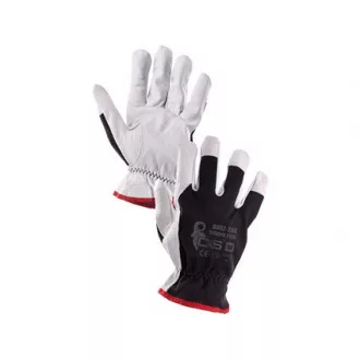 Kombinované rukavice TECHNIK PLUS, čierno-biele, veľ. 10