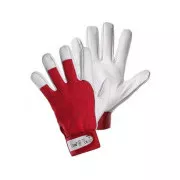 Kombinované rukavice TECHNIK, červeno-biele, veľ. 07