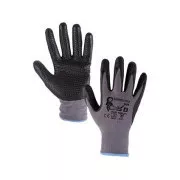 Povrstvené rukavice NAPA, šedo-čierne, veľ. 08
