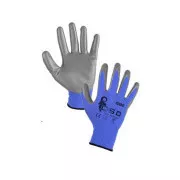 Rukavice CXS CERRO, máčané v nitrile, modro-šedé, veľ. 8