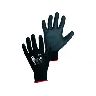 Povrstvené rukavice BRITA BLACK, čierne, veľ. 11