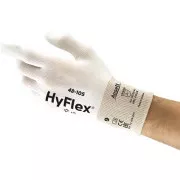 Povrstvené rukavice ANSELL HYFLEX 48-105, biele, vel. 10