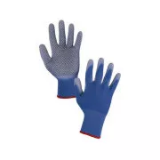 Rukavice BRITA DOTS, máčané v PU a PVC terčíky, vel: 10-11