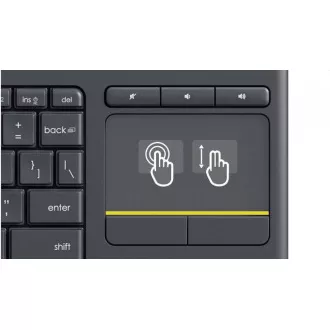 Logitech Wireless Keyboard Touch Unifying K400 Plus, SK