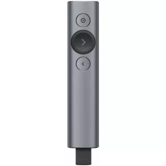 Logitech prezentér Spotlight Plus, Bezdrôtový, Bluetooth, tmavo šedá