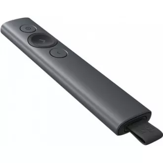 Logitech prezentér Spotlight Plus, Bezdrôtový, Bluetooth, tmavo šedá