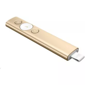 Logitech prezentér Spotlight, Bezdrôtový, Bluetooth, zlatá