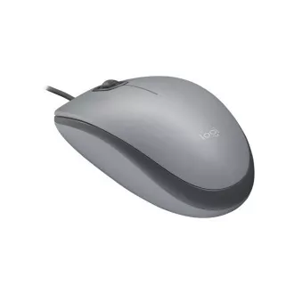 Logitech myš Corded M110 tichá, šedá, EMEA