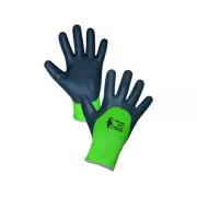 Povrstvené zimné rukavice ROXY DOUBLE WINTER, čierno-zelené, vel. 10
