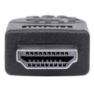 MANHATTAN kábel High Speed HDMI 4K, 3D, Male to Male, tienený, čierny, 1, 8m