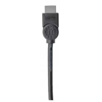 MANHATTAN kábel High Speed HDMI 4K, 3D, Male to Male, tienený, čierny, 1, 8m