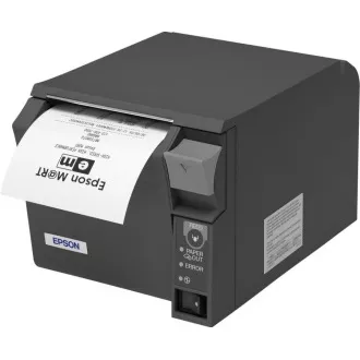 EPSON TM-T70II pokladničná tlačiareň, USB + serial, čierna, rezačka, so zdrojom