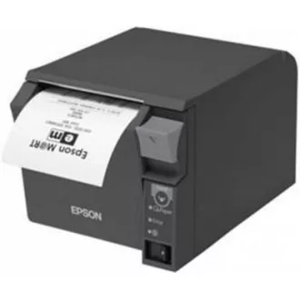 EPSON TM-T70II pokladničná tlačiareň, USB + serial, čierna, rezačka, so zdrojom