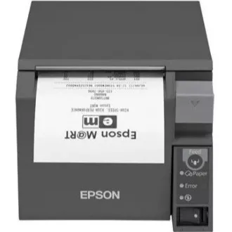 EPSON TM-T70II pokladničná tlačiareň, USB + serial, čierna, rezačka, so zdrojom