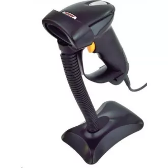 Virtuos CCD čítačka HT-310A s dlhým dosahom, USB (klávesnica/RS232), stojan, čierna