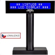 Virtuos LCD zákaznícky displej Virtuos FL-2026MB 2x20, USB, čierny - Použité