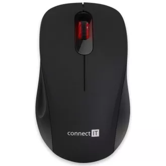 CONNECT IT "MUTE" bezdrôtová optická tichá myš, USB, (+ 1x AA batéria zadarmo), čierna