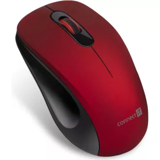 CONNECT IT "MUTE" bezdrôtová optická tichá myš, USB, (+ 1x AA batéria zadarmo), červená CONNECT IT "MUTE" bezdrôtová optická tichá myš, USB, (+ 1x AA batéria zadarmo), červená