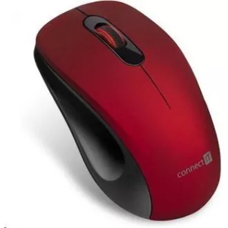 CONNECT IT "MUTE" bezdrôtová optická tichá myš, USB, (+ 1x AA batéria zadarmo), červená CONNECT IT "MUTE" bezdrôtová optická tichá myš, USB, (+ 1x AA batéria zadarmo), červená