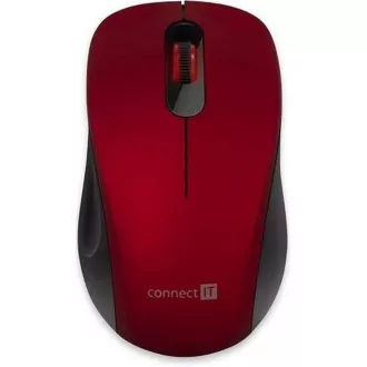 CONNECT IT "MUTE" bezdrôtová optická tichá myš, USB, (+ 1x AA batéria zadarmo), červená CONNECT IT "MUTE" bezdrôtová optická tichá myš, USB, (+ 1x AA batéria zadarmo), červená