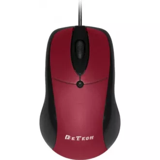 CONNECT IT "MUTE" bezdrôtová optická tichá myš, USB, (+ 1x AA batéria zadarmo), červená