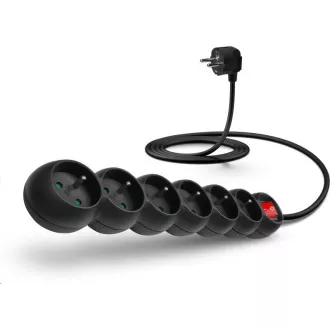 CONNECT IT predlžovací kábel 230 V, 6 zásuviek, 5 m, s vypínačom (čierny) CONNECT IT predlžovací kábel 230 V, 6 zásuviek, 5 m, s vypínačom (čierny)