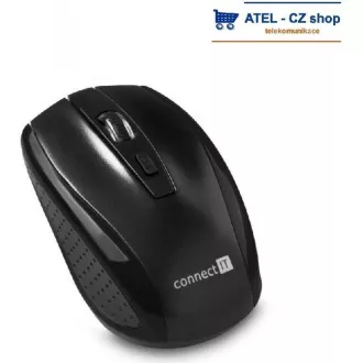 CONNECT IT Bezdrôtová optická myš (+ 2x AAA batéria zadarmo), čierna