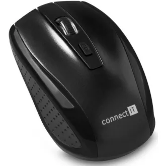 CONNECT IT Bezdrôtová optická myš (+ 2x AAA batéria zadarmo), čierna CONNECT IT Bezdrôtová optická myš (+ 2x AAA batéria zadarmo), čierna